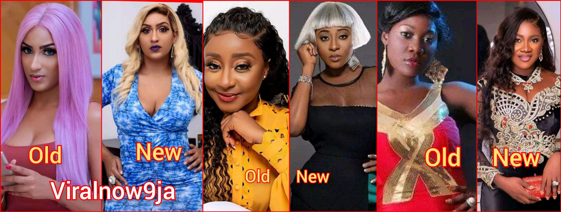 Throwback And Current Photos of popular Nigerian Female Celebrities