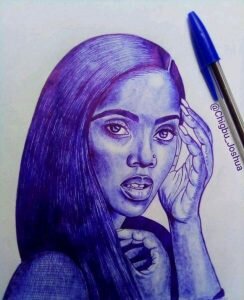 Chigbu Joshua drawing of Tiwa Savage 