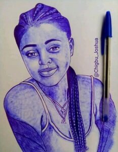 Chigbu Joshua drawing of Regina Daniels 