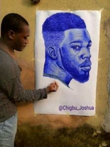 Chigbu Joshua drawing of Broda Shaggi 