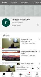 Remedy Nwankwo YouTube channel 